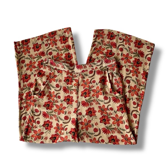 Jackson Rowe Vintage Floral Print Wide Leg Pants Size M - Picture 3 of 11